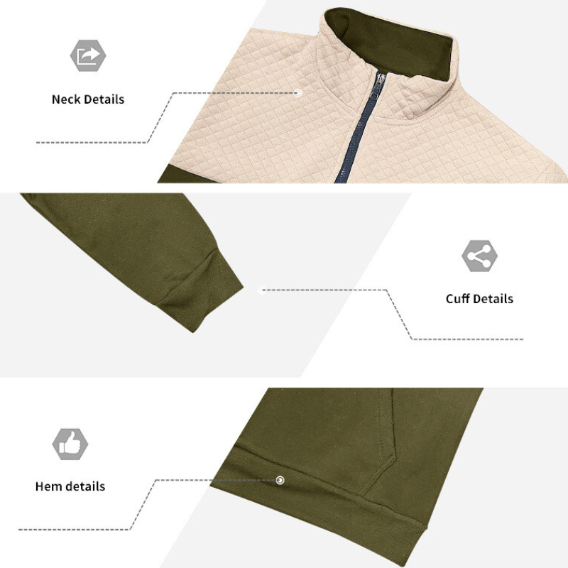 オリーブスウェット生地の袖・裾アップ｜カジュアルながら高級感ある仕上がり