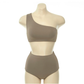 ワンショルダービキニ ベージュ トルソー着用