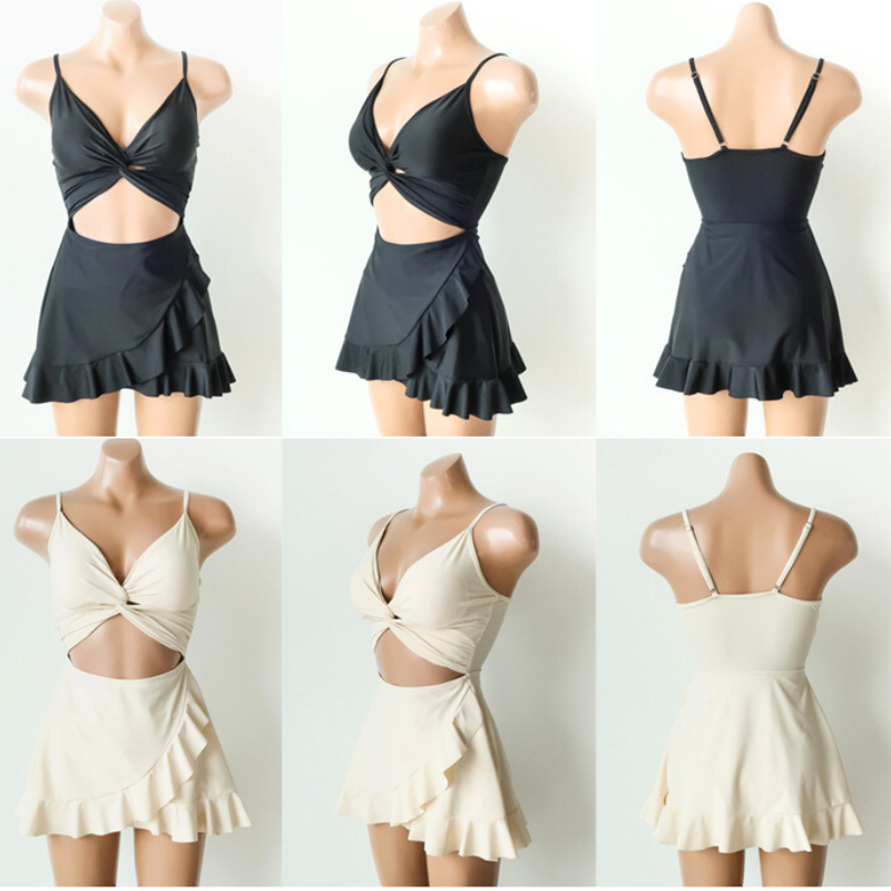 ツイストカシュクールワンピース水着 カラー展開