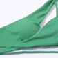 リブ調ビキニ トップス ディテール グリーン