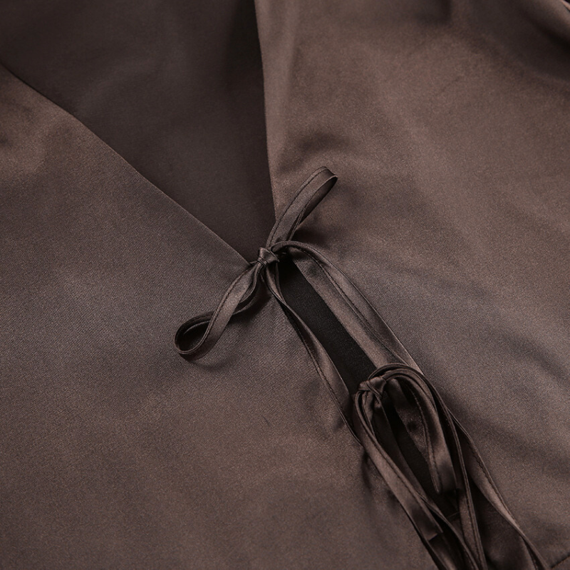 フロントリボンデザインのアップ ルームウェアトップス