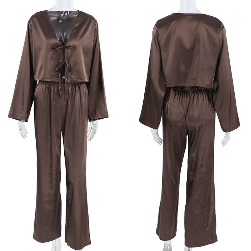 トップス×パンツ セパレートルームウェア 前後デザイン