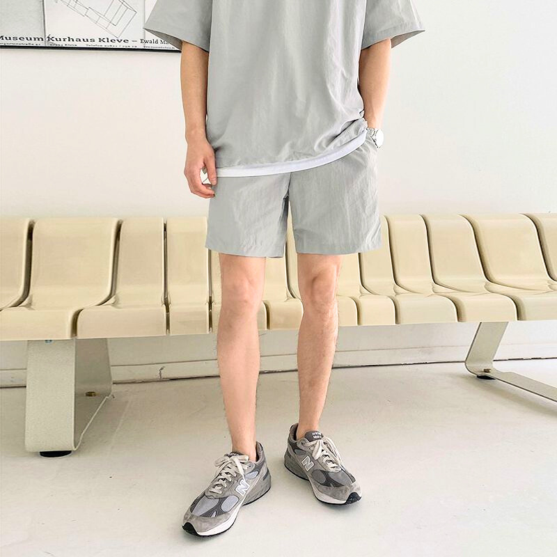 ドライ素材のハーフパンツコーデを取り入れた夏コーデ