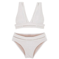 ホワイトVネックビキニ上下セット マネキンディテール